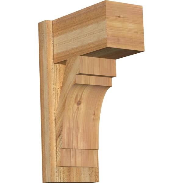 Ekena Millwork Merced Block Rough Sawn Outlooker, Western Red Cedar, 8"W x 14"D x 22"H OUT08X14X22MRC05RWR - main